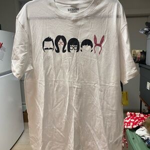 White Graphic T-Shirt with Character Design